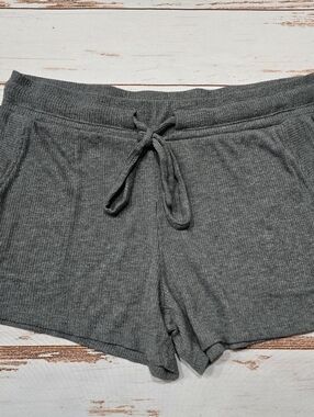 Joyspun Sleep Shorts Gray Ribbed L